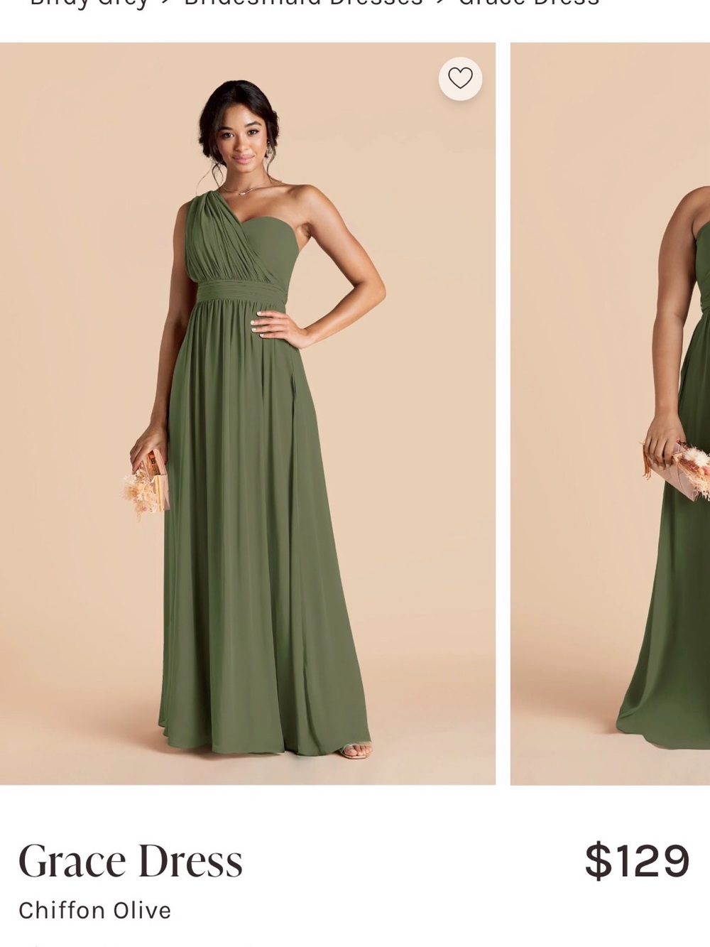 Birdy Grey Grace Olive Green Chiffon Convertible Maxi Dress